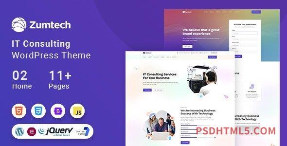 Zumtech v1.0.2 – IT Solutions – Technology wordpress主题-WordPress Theme-尚睿切图网