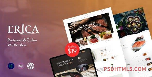 Erica v1.0 – Restaurant – Coffee wordpress主题-WordPress Theme-尚睿切图网