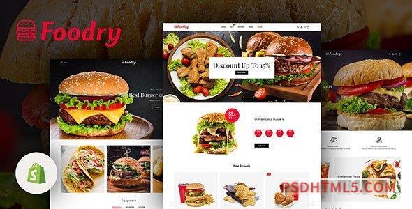 Foodry – Fast Food – Restaurant Responsive Shopify Theme-尚睿切图网