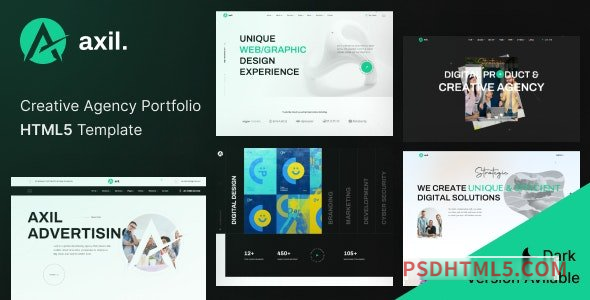 Axil – Creative Agency Portfolio Template-尚睿切图网