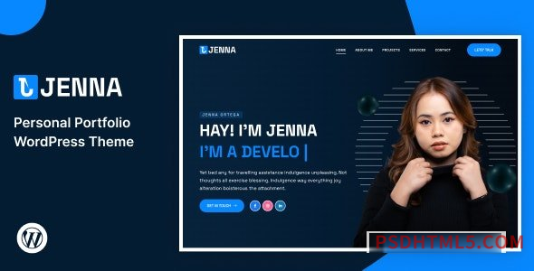 Jenna v1.0 – Personal Portfolio wordpress主题-WordPress Theme-尚睿切图网