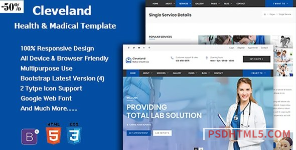 Cleveland – Responsive Hospital, Health And Medical Template-尚睿切图网