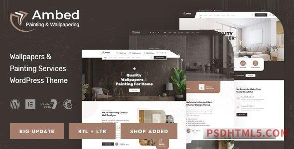 Ambed v1.1 – Wallpapers – Painting Services wordpress主题-WordPress Theme-尚睿切图网