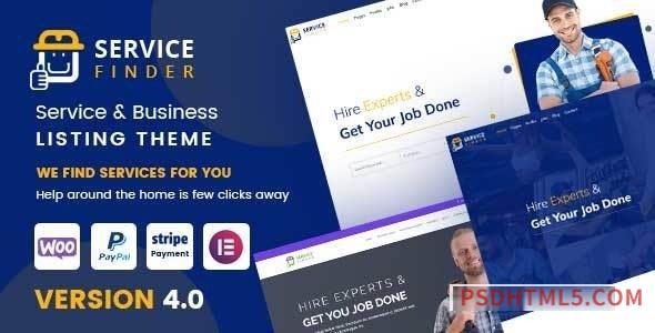 Service Finder v4.0 – Provider and Business Listing Theme-尚睿切图网