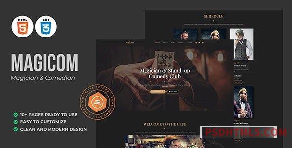 Magicom – Magician – Comedian HTML Template-尚睿切图网