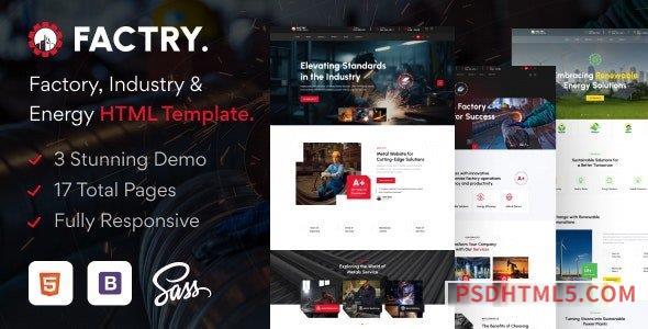 Factry - Industry - Factory HTML5 Template-尚睿切图网