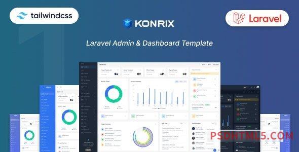 Konrix – Laravel Tailwind Admin – Dashboard Template-尚睿切图网