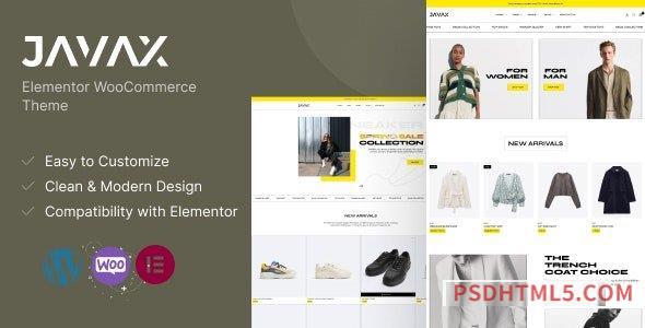 Javax v1.0.1 – Elementor WooCommerce Theme-尚睿切图网