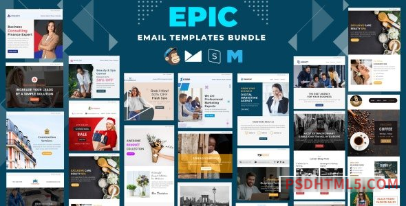 Epic – Multi-Concept Email Templates Bundle-尚睿切图网