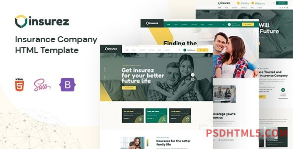 Insurez – Insurance Company HTML Template-尚睿切图网