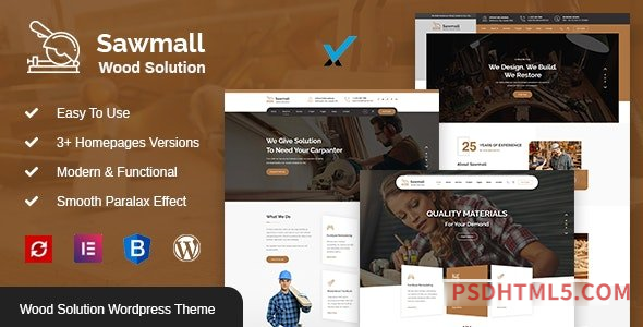 Sawmall v1.3 – Carpenter and Craftman wordpress主题-WordPress Theme-尚睿切图网