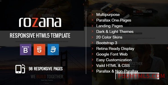 Rozana - Responsive Multipurpose - One Page Parallax-尚睿切图网