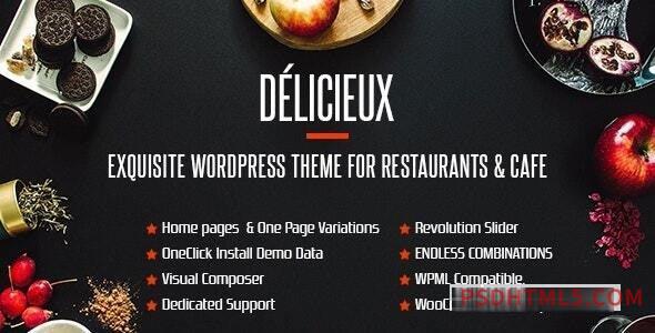 Delicieux v1.0 – Creative Restaurant wordpress主题-WordPress Theme-尚睿切图网