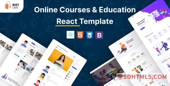 Bisy – Online Courses – Education React Template-尚睿切图网