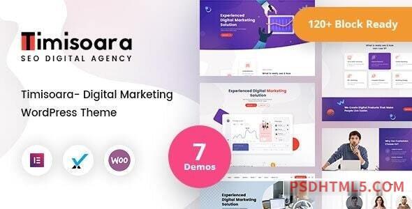 Timisoara v3.0.0 – Digital Marketing wordpress主题-WordPress Theme + RTL-尚睿切图网