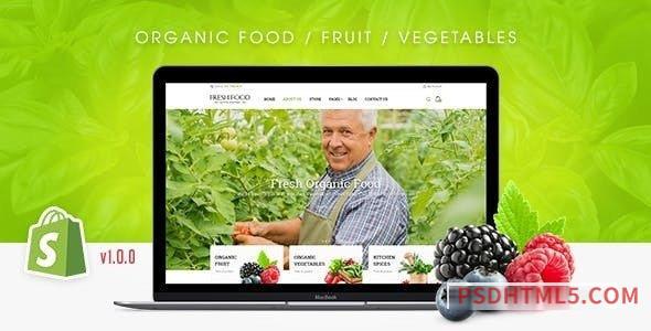 Fresh Food v1.0.1 – Organic Food/Fruit/Vegetables eCommerce Shopify Theme-尚睿切图网