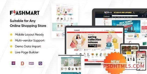 FlashMart v2.0.15 – Multipurpose Elementor WooCommerce wordpress主题-WordPress Theme-尚睿切图网