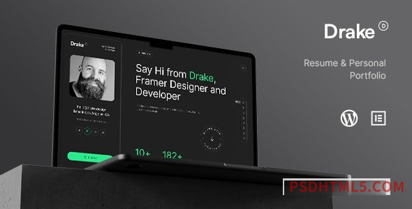 Drake v3.0.1 – Personal Portfolio Resume Theme-尚睿切图网