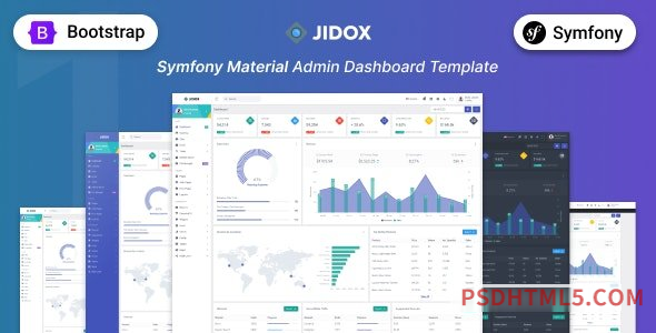 Jidox v1.1.0 – Symfony Material Design Bootstrap UI Template-尚睿切图网