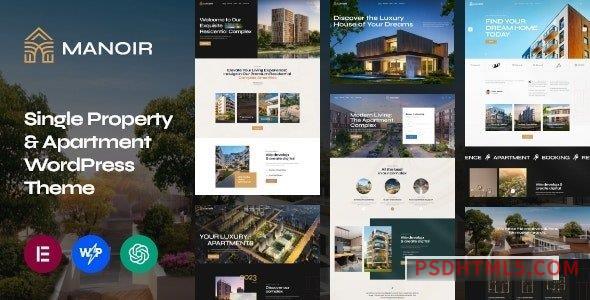 Manoir v1.0 – Single Property – Apartment wordpress主题-WordPress Theme-尚睿切图网