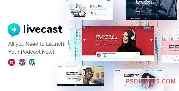 Livecast v1.1.0 – Podcast Theme-尚睿切图网