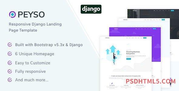 Peyso - Django Landing Page Template-尚睿切图网