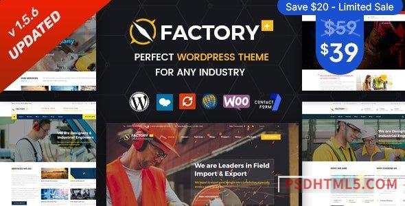 Factory Plus v1.5.7 - Industry and Construction wordpress主题-WordPress Theme-尚睿切图网