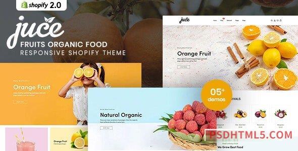 Juce - Fruits Organic Food Responsive Shopify Theme-尚睿切图网