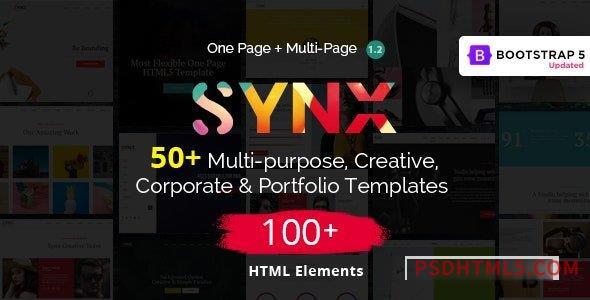 Synx – One Page Parallax-尚睿切图网