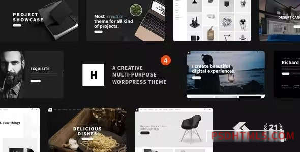 Heli v6.1.7- Minimal Creative Black and White wordpress主题-WordPress Theme-尚睿切图网