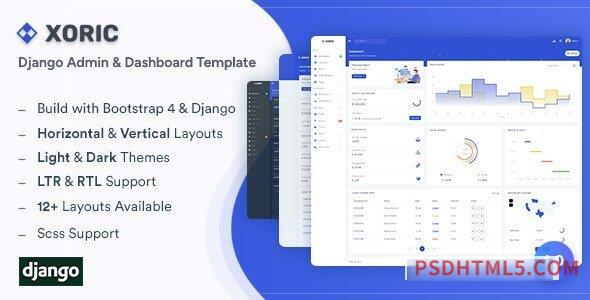 Xoric v1.0.0 – Django Admin – Dashboard Template-尚睿切图网