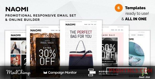 Naomi – Promotional Email Templates Set-尚睿切图网