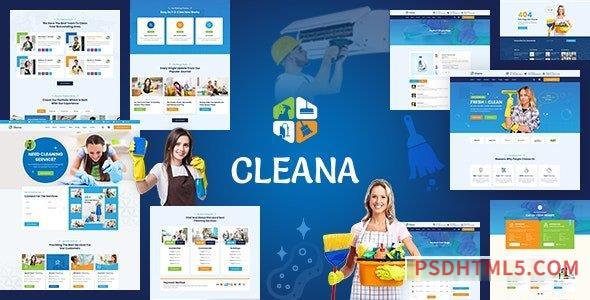 Cleana – Cleaning Services HTML5 Website Template-尚睿切图网