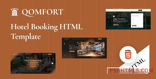 Qomfort – Hotel Booking HTML Template-尚睿切图网