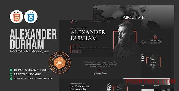 图片[1]-Alexander Durham - Portfolio Photography HTML Template-尚睿切图网