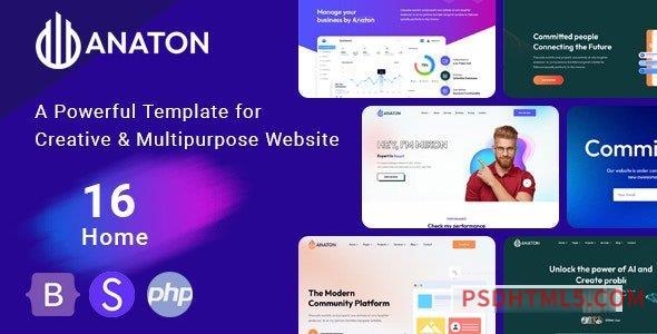 Anaton v1.2 - Software - SaaS Landing Page-尚睿切图网