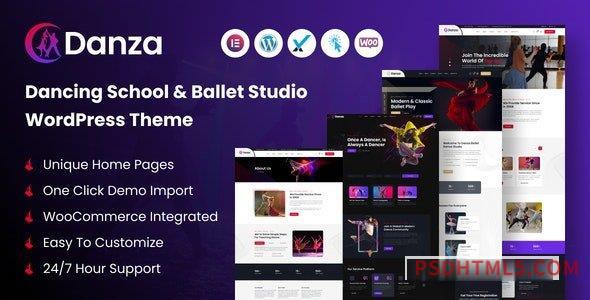 Danza v1.0.0 – Dancing School and Ballet Studio wordpress主题-WordPress Theme-尚睿切图网