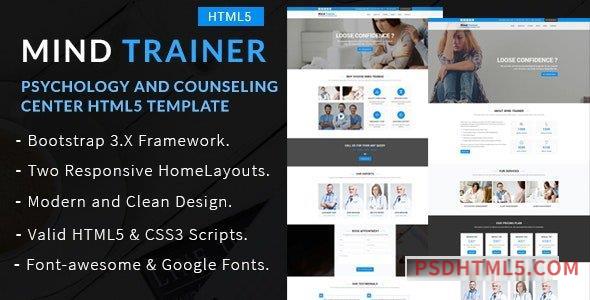 Mind Trainer – Psychology and Counseling Center HTML5 Template-尚睿切图网