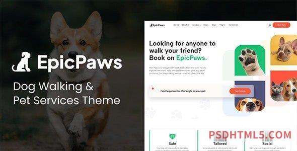 EpicPaws v1.3 – Dog Walking – Pet Services Theme-尚睿切图网