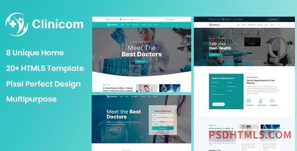 Clinicom v1.3.3 – Medical – Health Template-尚睿切图网