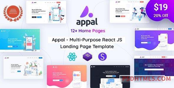 Appal – React Technology and IT Startup Template-尚睿切图网