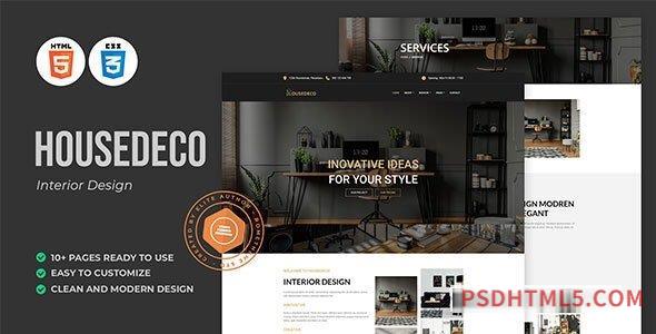 Housedeco – Interior Design HTML Template-尚睿切图网