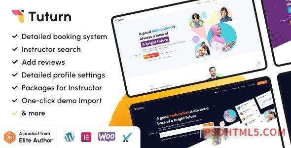 Tuturn v2.9 – Online Tutors MarketPlace wordpress主题-WordPress Theme-尚睿切图网