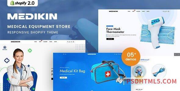 Medikin – Medical Equipment Responsive Shopify 2.0 Theme-尚睿切图网