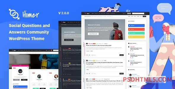 Himer v2.0.0 – Social Questions and Answers wordpress主题-WordPress Theme-尚睿切图网