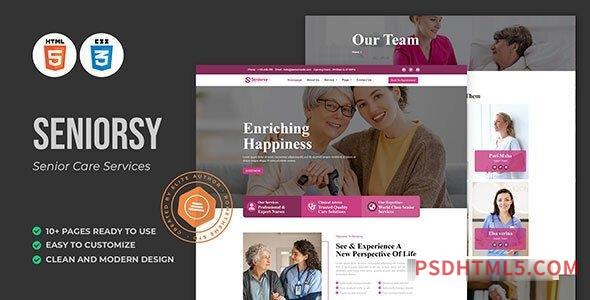 Seniorsy – Senior Care Services HTML Template-尚睿切图网