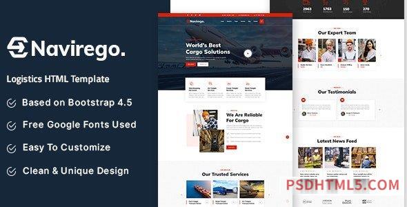 Navirego – Logistics HTML Template-尚睿切图网