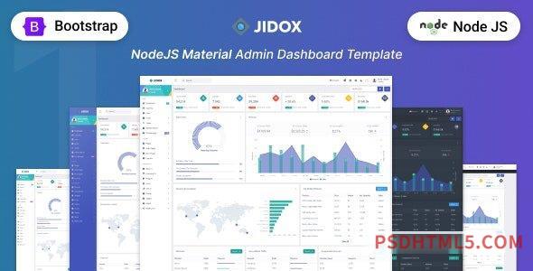 Jidox – NodeJS Admin Dashboard Template-尚睿切图网