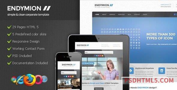 Endymion – Simple – Clean Corporate Template-尚睿切图网