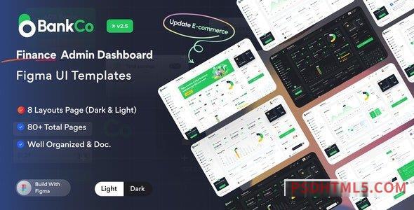 BankCo v2.5.0 – Admin Dashboard Figma UI Templates-尚睿切图网